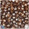 BeadTin Root Beer Transparent 8mm Faceted Round Plastic Craft Beads (450pcs)